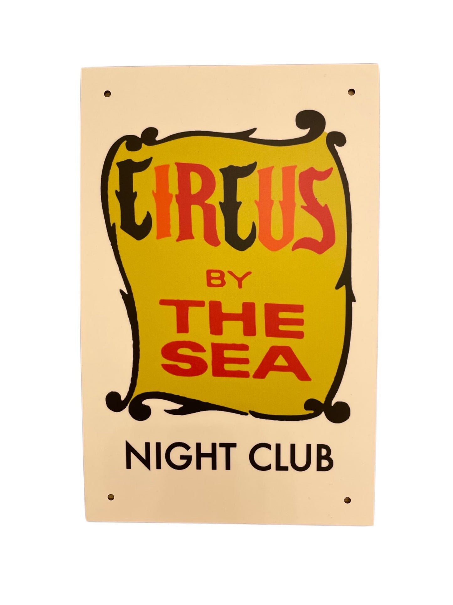 Small Circus By the Sea Metal Sign