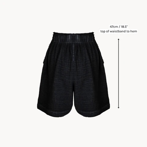 Crinkle Relaxed Shorts - One Sized - Cream