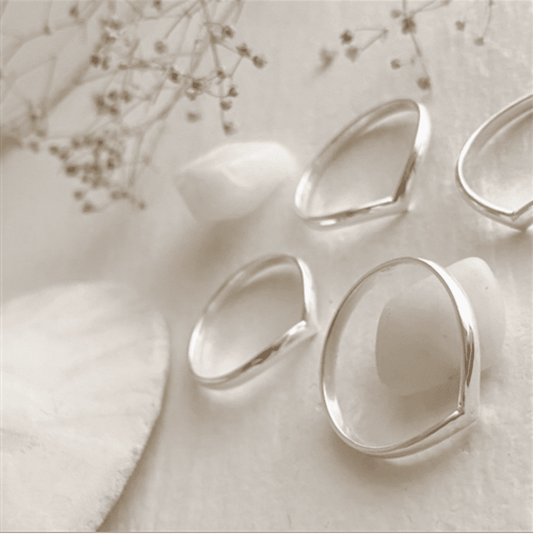 Custer Tiny Chevron Ring in Sterling Silver