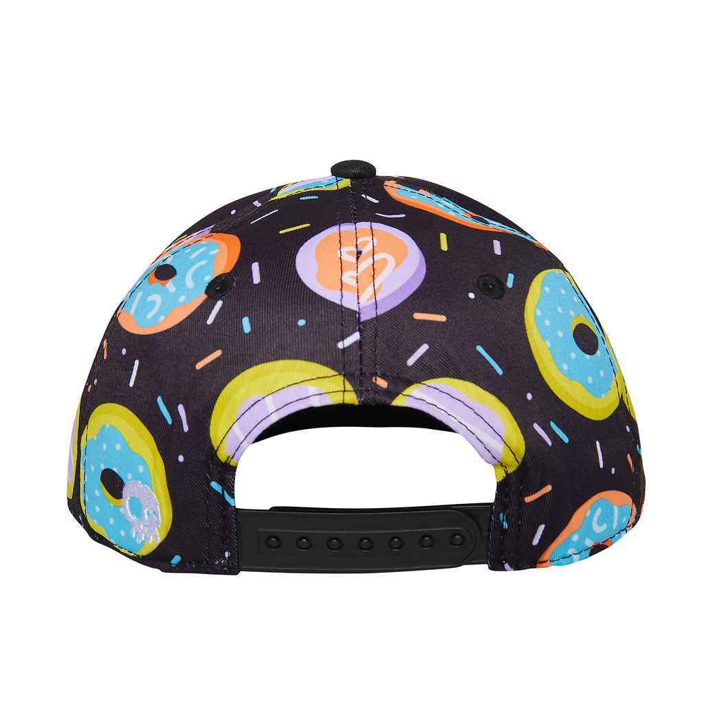 Duh Donut Snapback Hat - Black