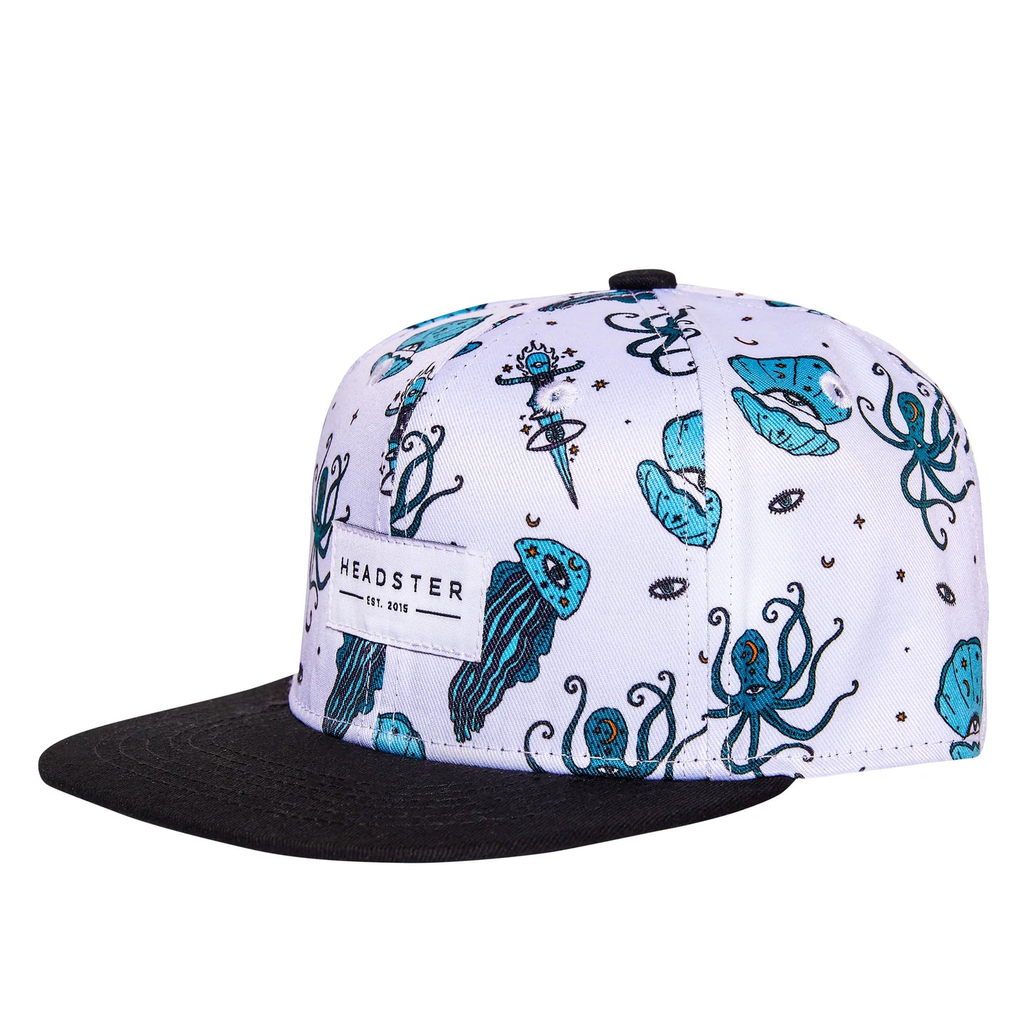 Deep Sea White Snapback Hat