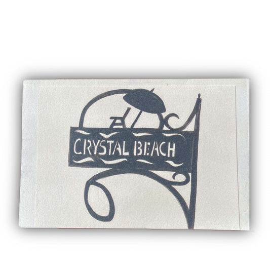 Crystal Beach Street Sign Greeting Card