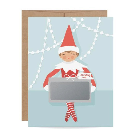Elf On The Shelf Scratch-off Holiday Card