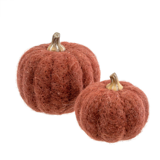 Felt Pumpkins 3 sizes - Russet