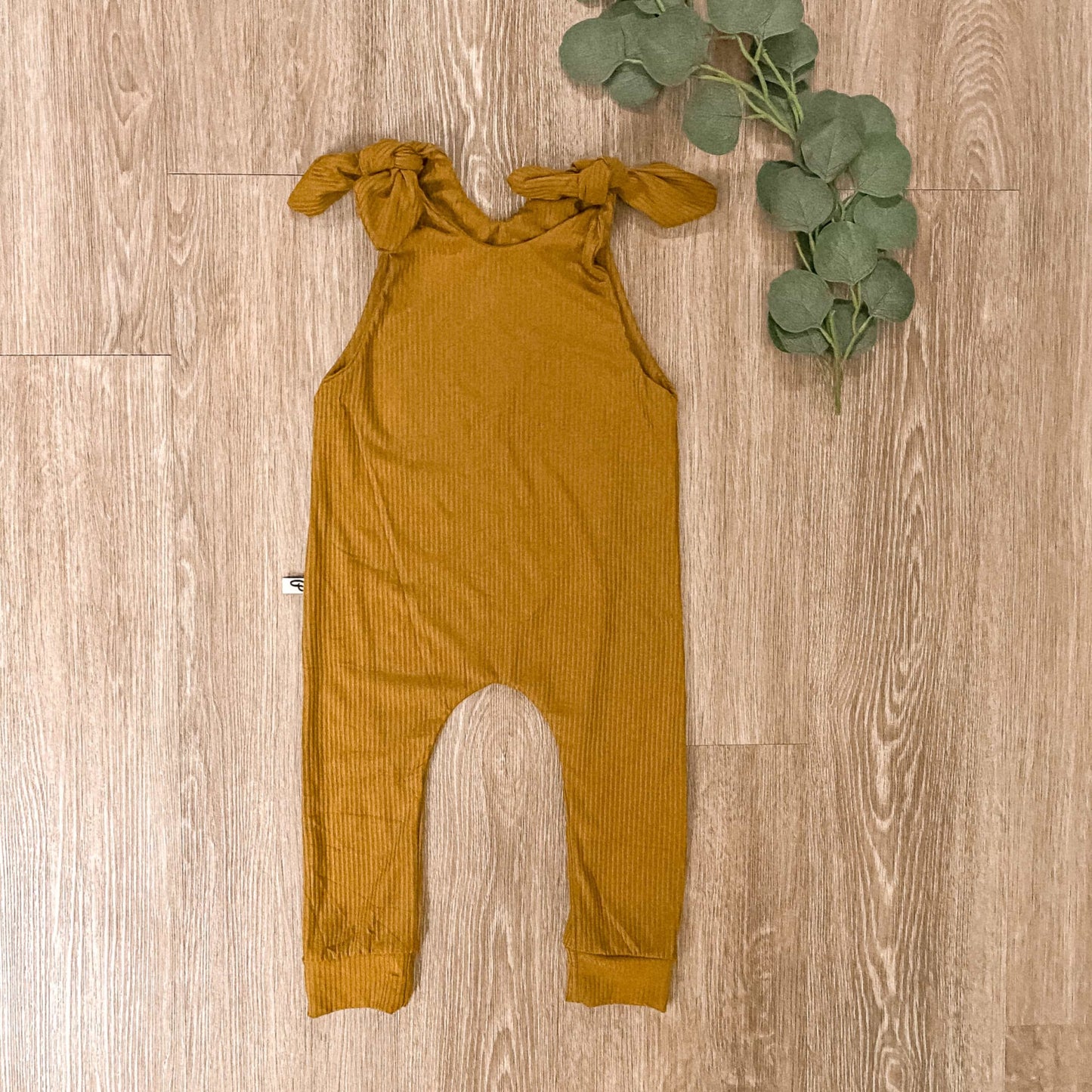 Tie Romper - Ribbed Bamboo