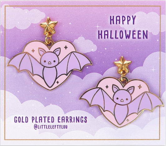 Halloween Bat Earrings