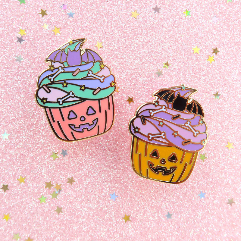 Halloween Cupcake Pin