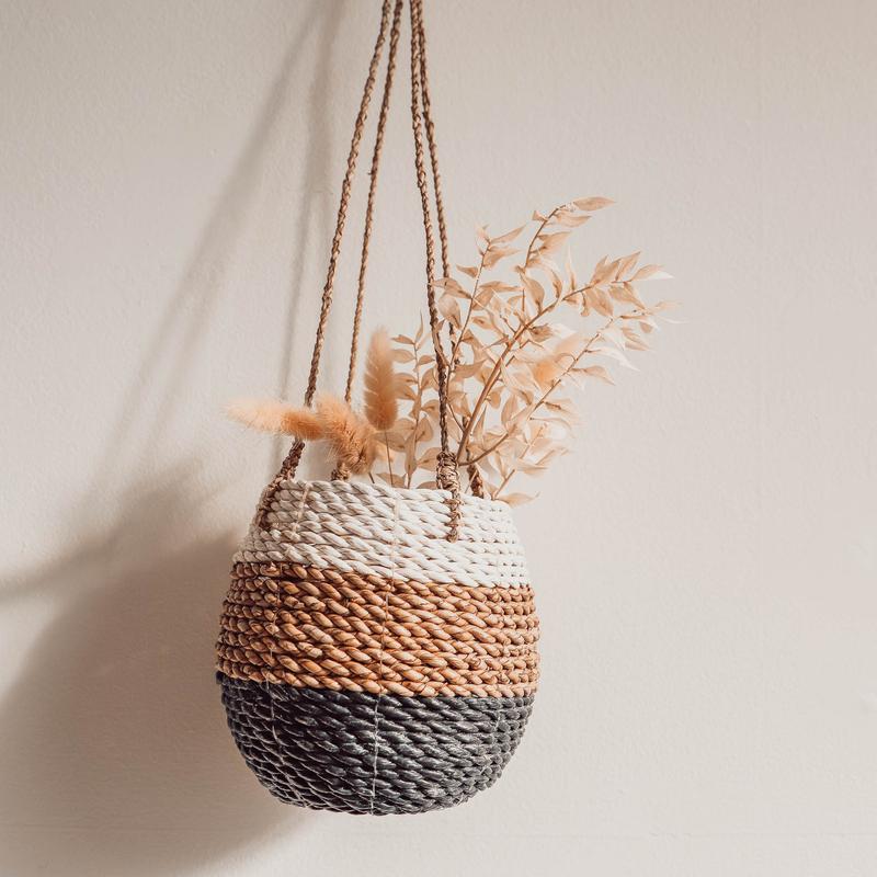 Hanging pot basket - Triple Stripe