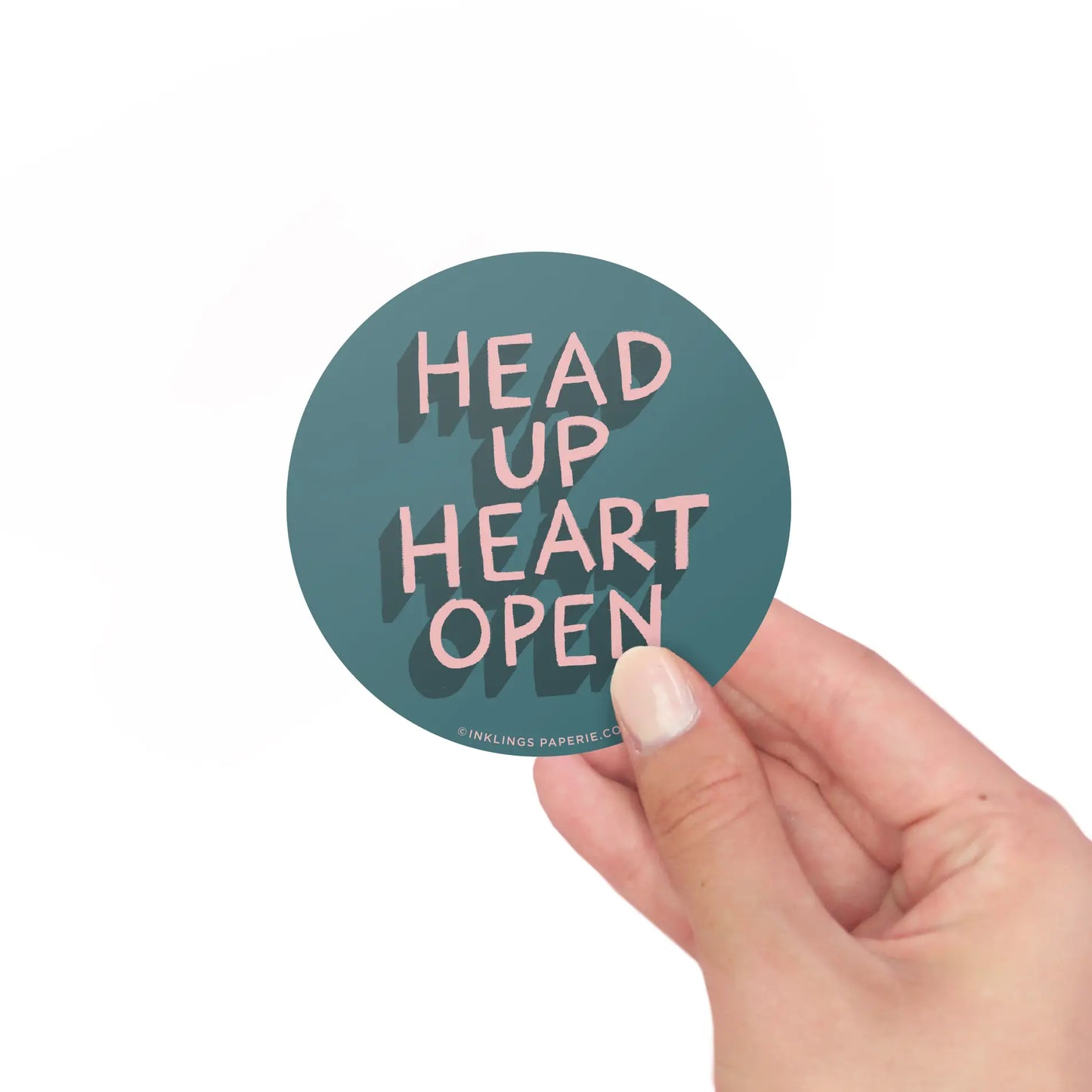 Sticker Card - Head Up Heart Open