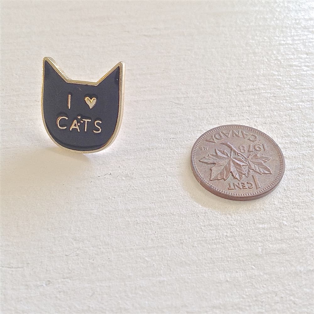 I Love Cats Lapel Pin