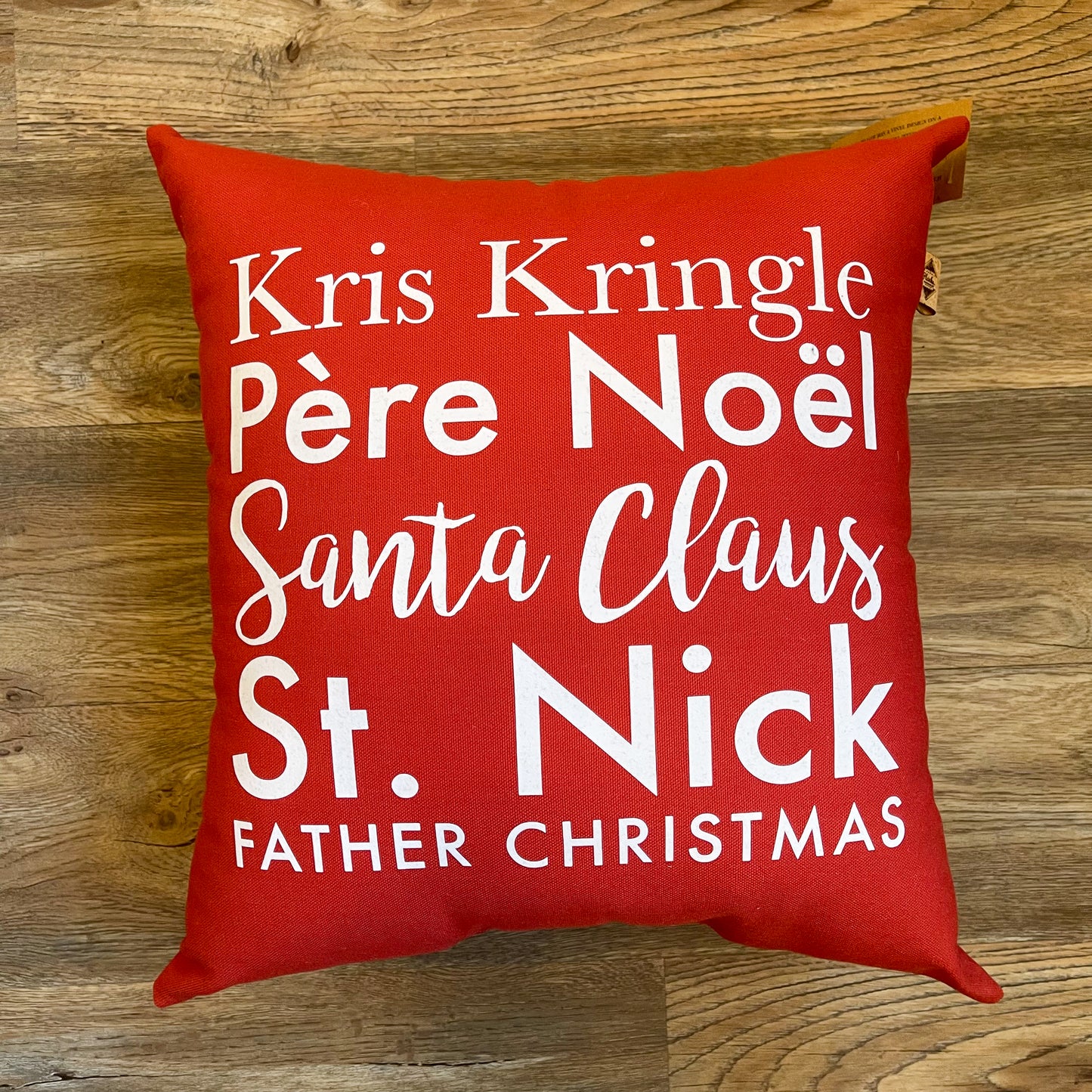 Santa Names Canvas Pillow