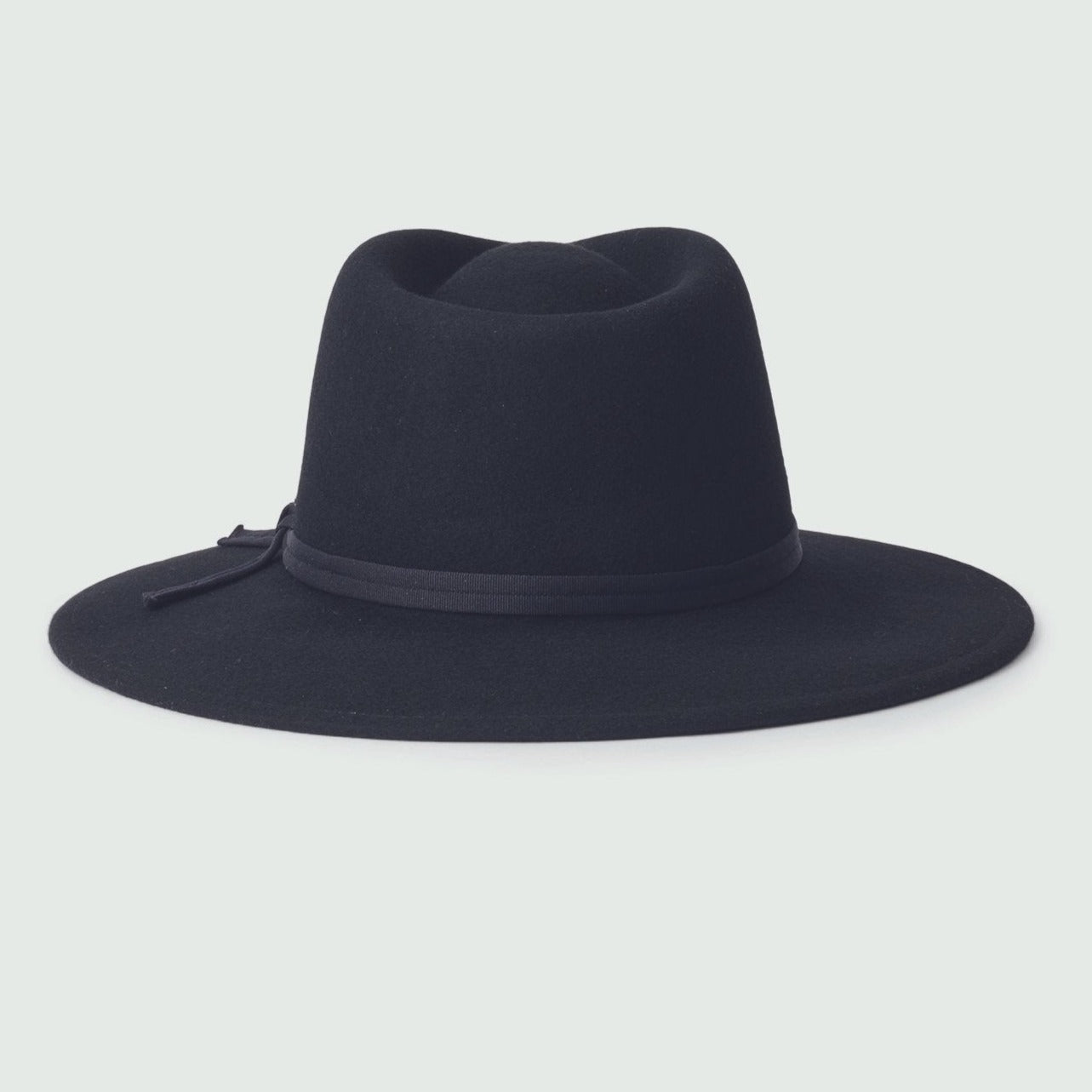 Joanna Felt Packable Hat - 100% Wool Felt - Black