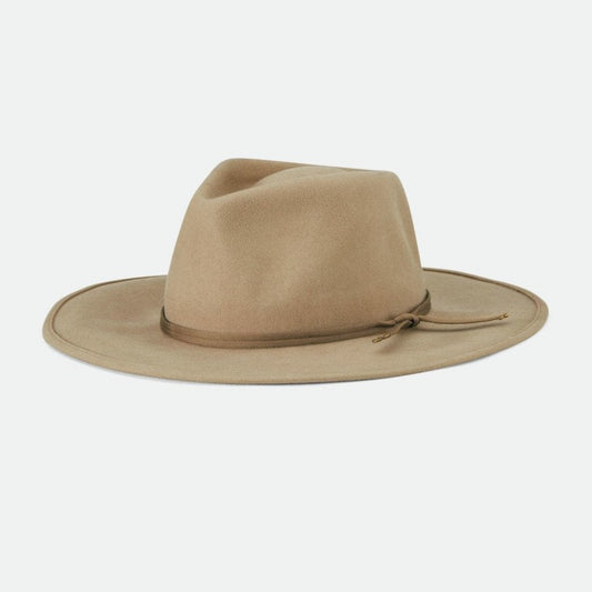 Joanna Felt Packable Hat - 100% Wool Felt - Tan
