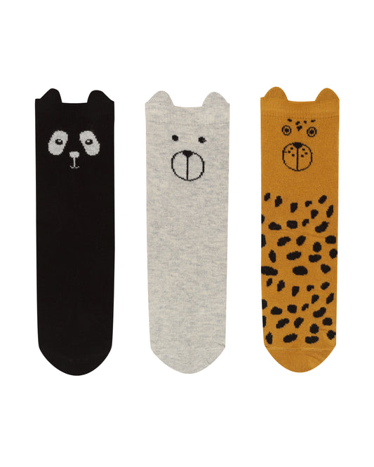 3 Pack Animal Print Socks