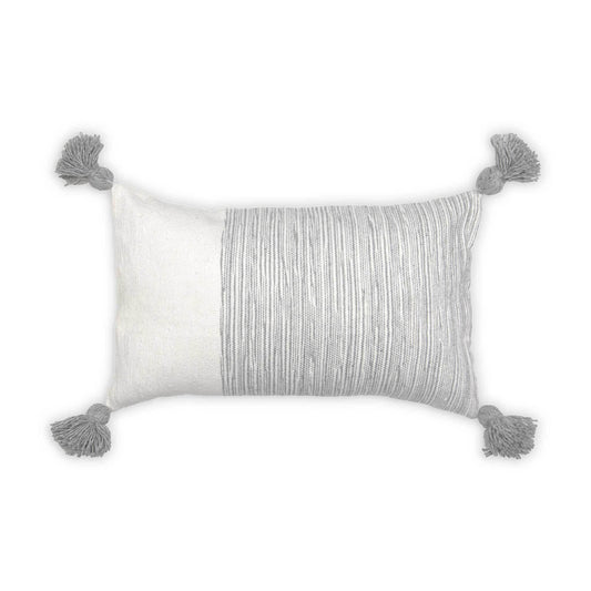 Moroccan Pillow Dipped Light Grey