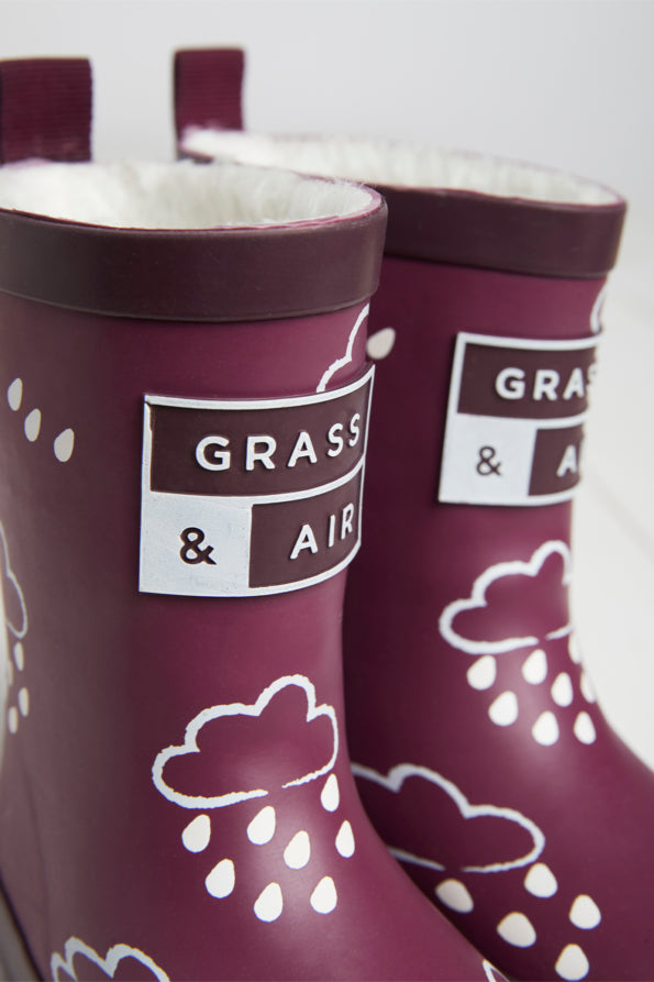 Mulberry Colour-Changing Kids Winter Wellies