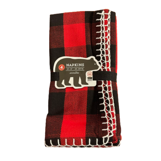 Napkin 4 Pack - Buffalo Check