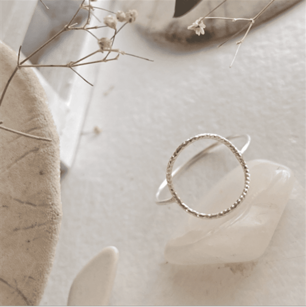 Oberon  Sterling Silver Hoop Ring