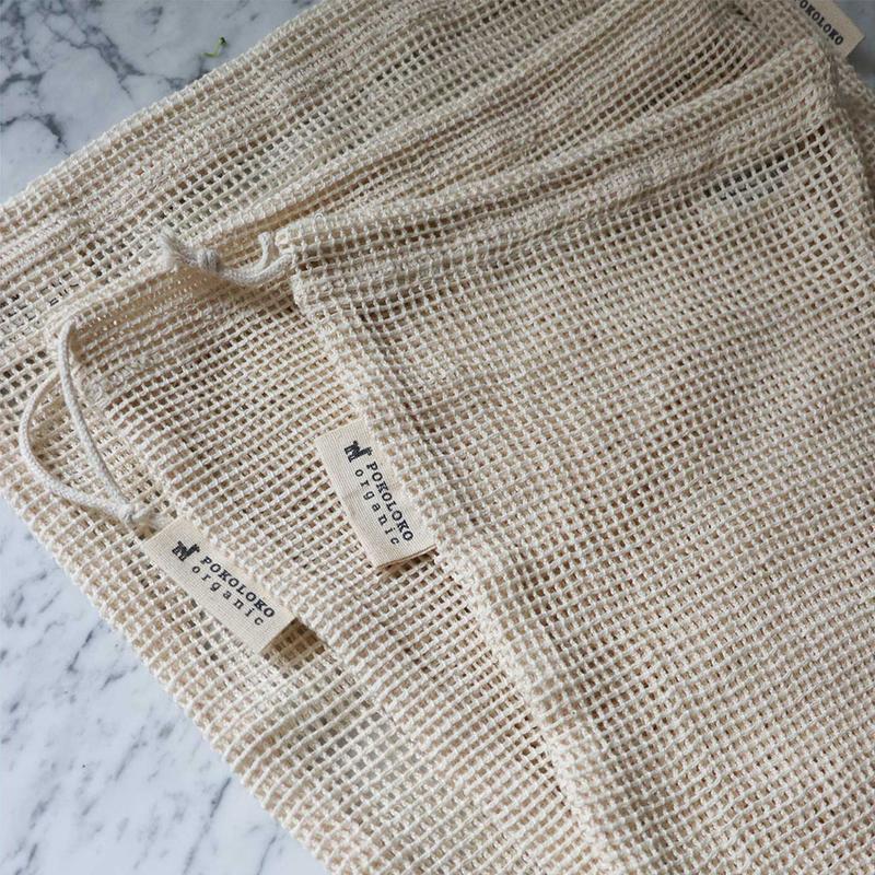 Organic Cotton Mesh ECO Bag - 4 Pack