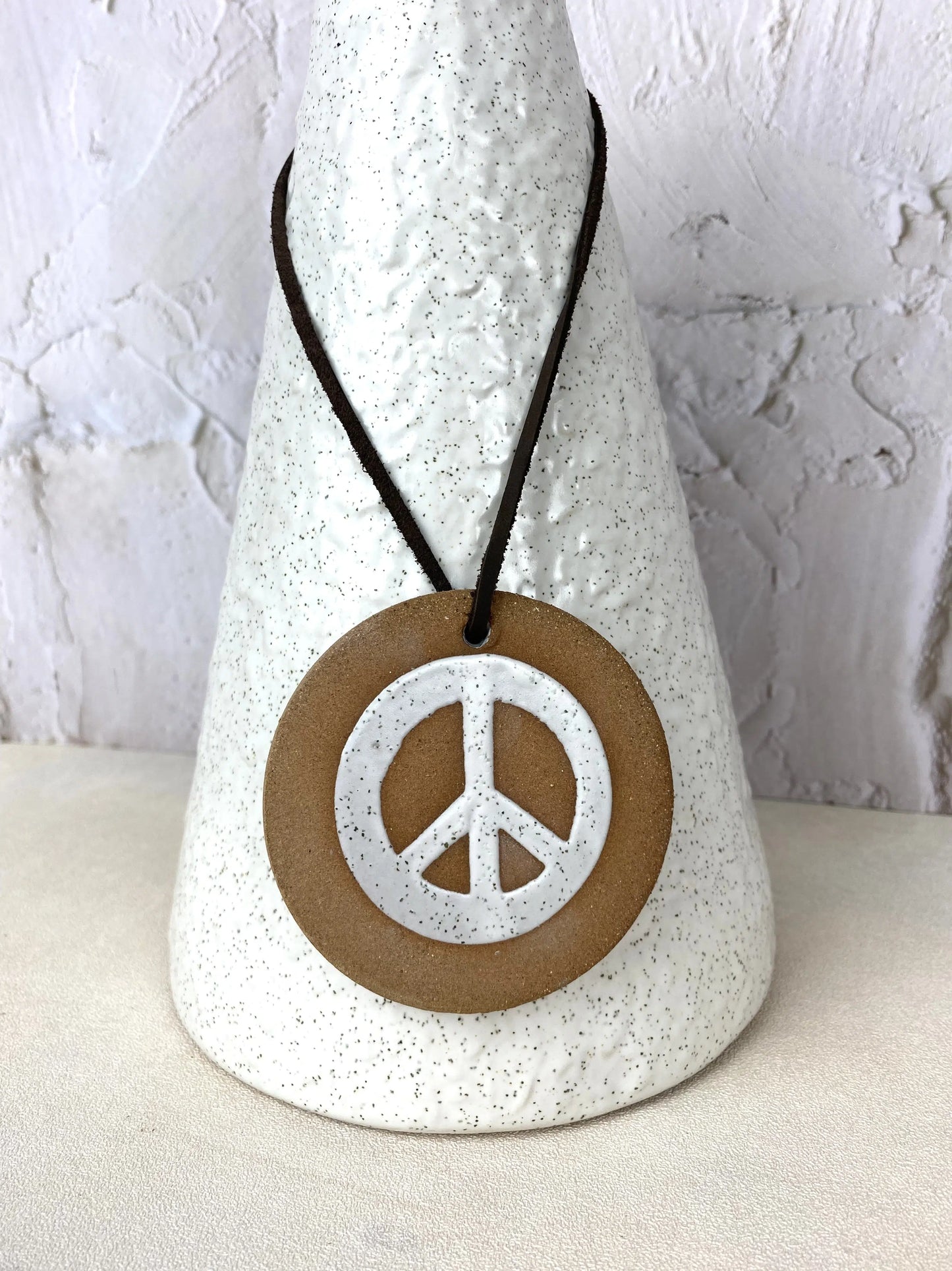 Peace Sign Clay Wall Hanging