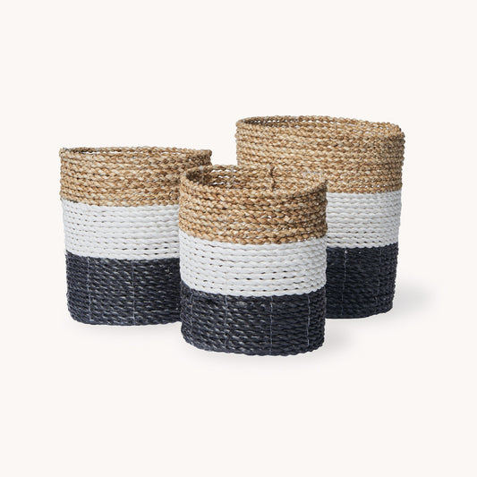 Plant Basket - Set of 3 - Triple Stripe