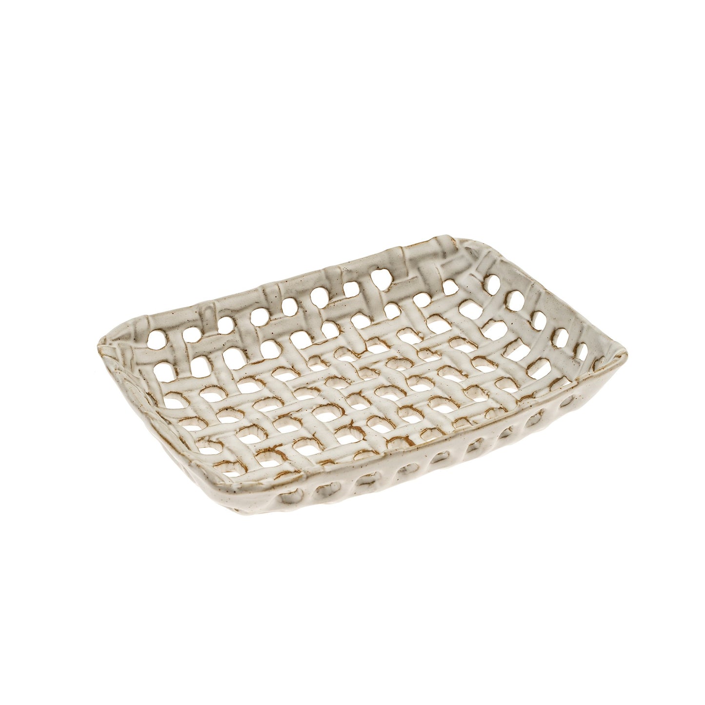 Porcelain Basket Tray - Small