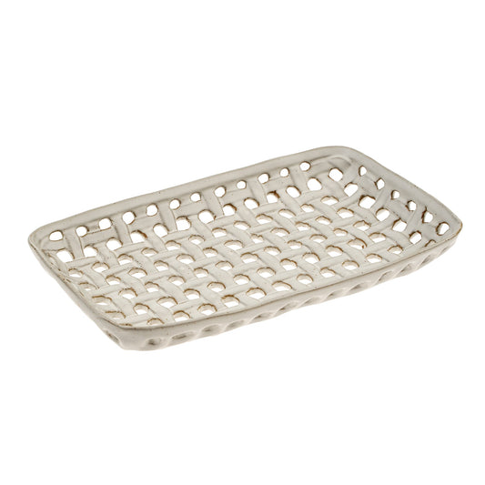 Porcelain Basket Tray - Large