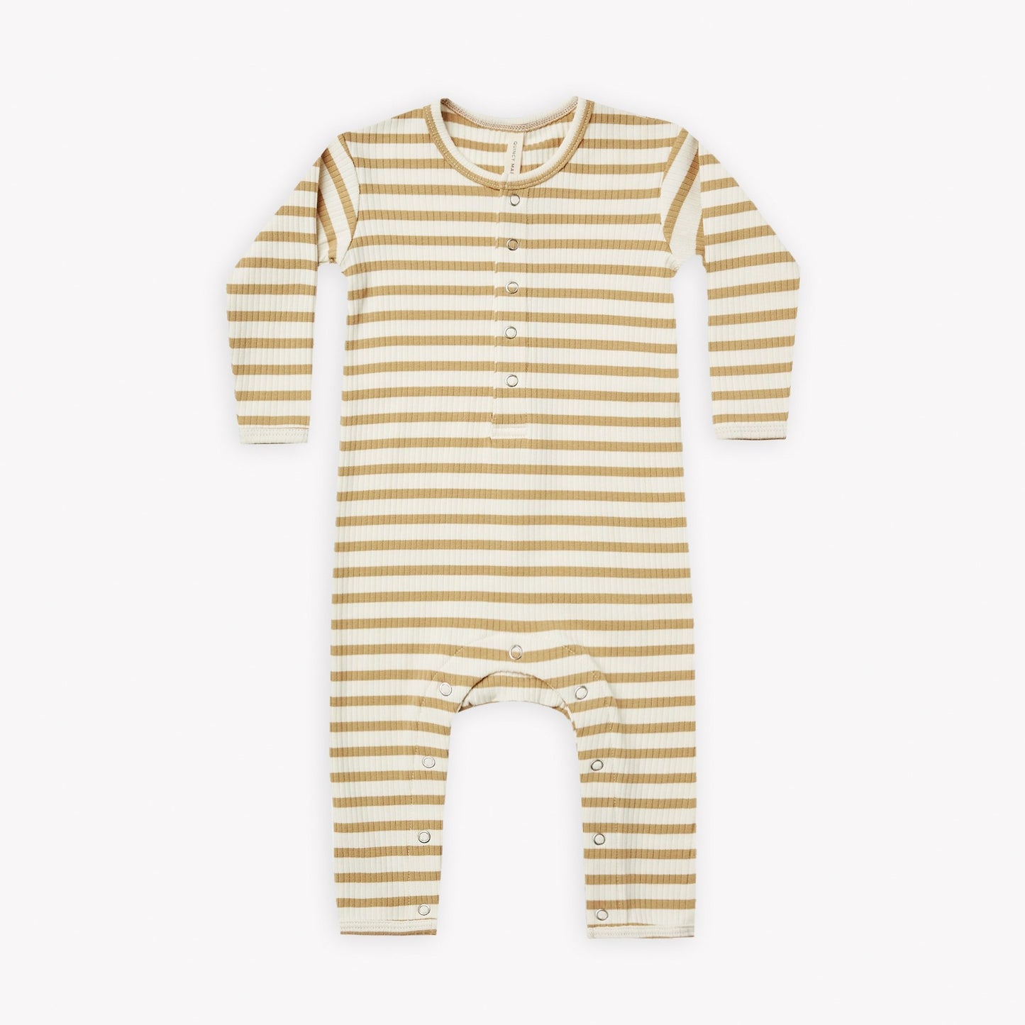 Ribbed Baby Jumpsuit - Honey Stripe