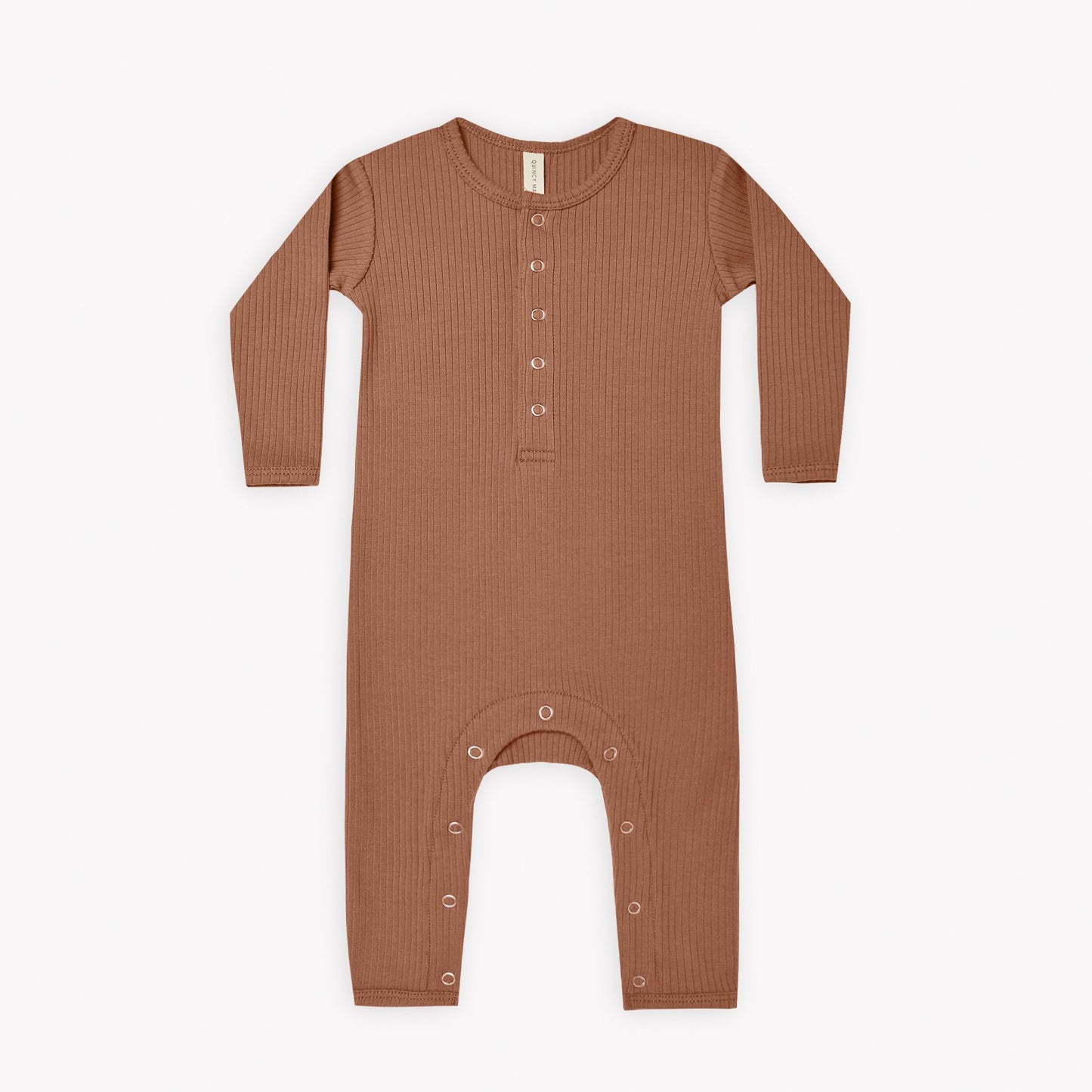 Ribbed Baby Jumpsuit - Clay