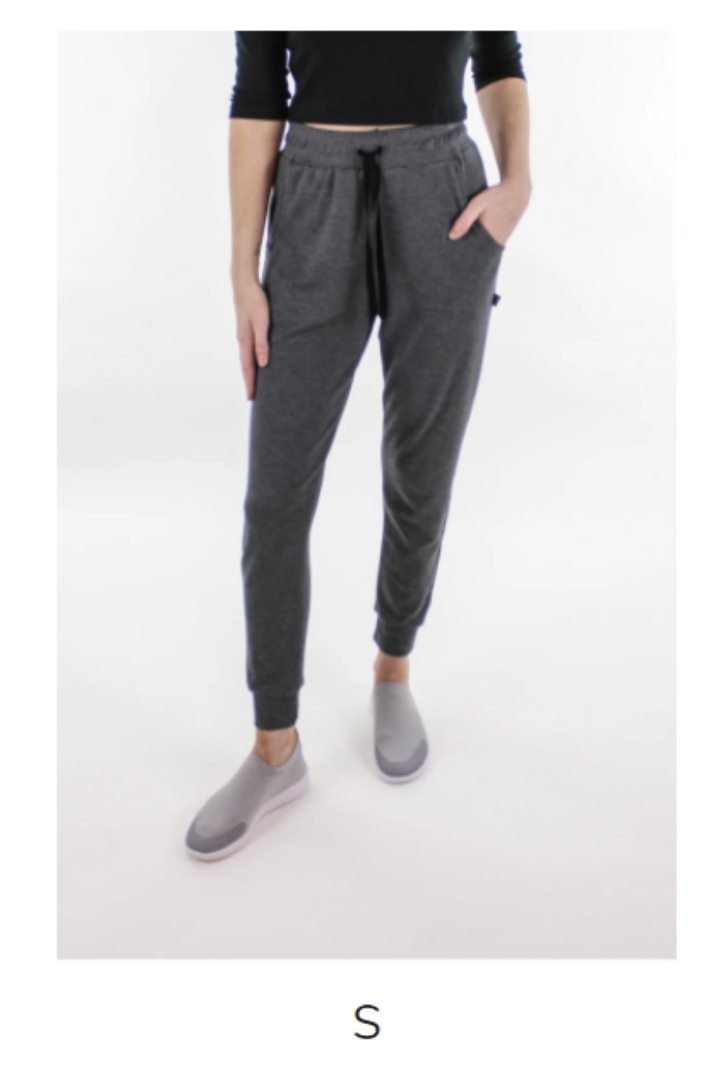 Unisex Bamboo Cotton Skinny Joggers - Charcoal