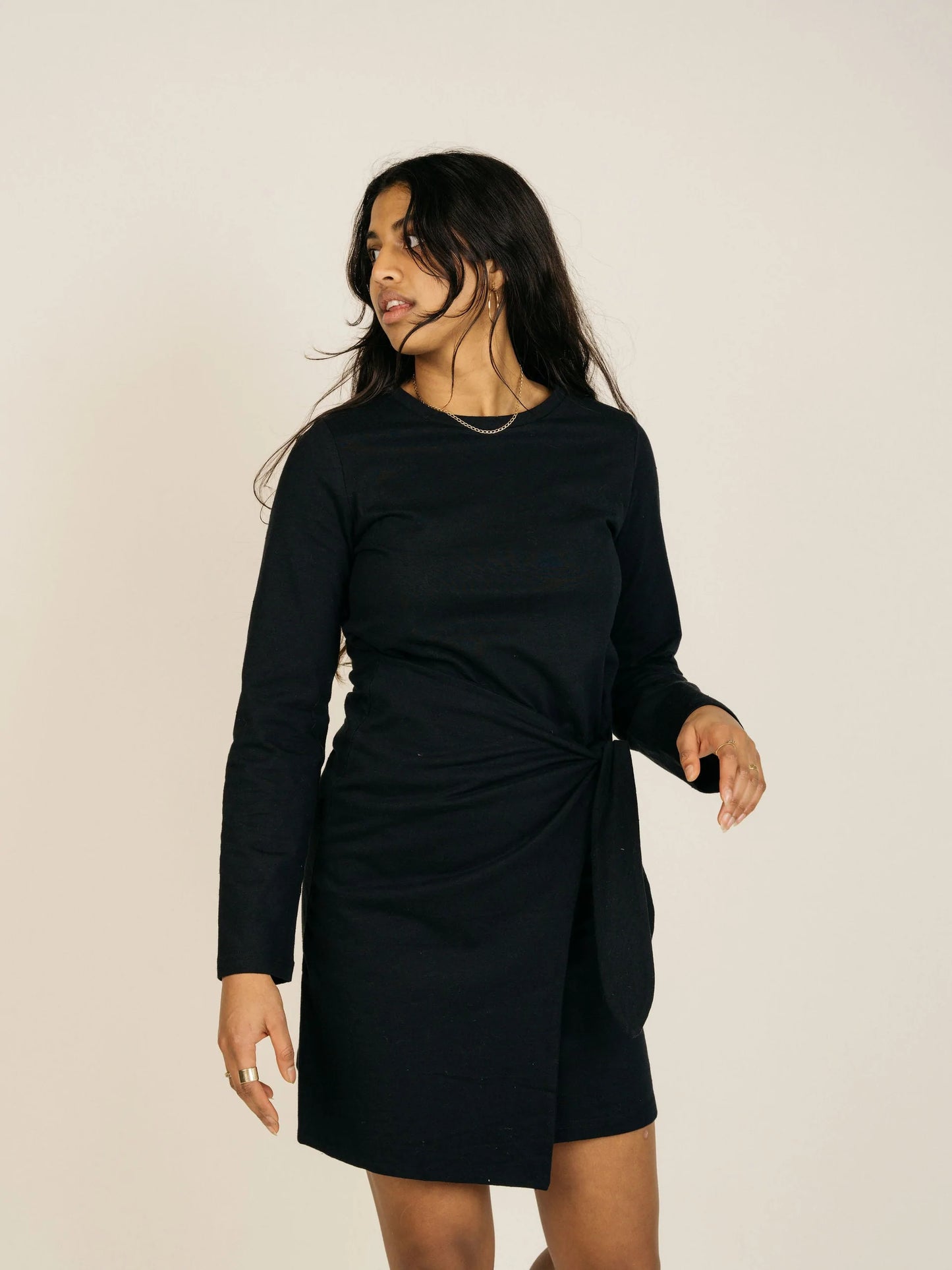 Solar Wrap Dress - Black