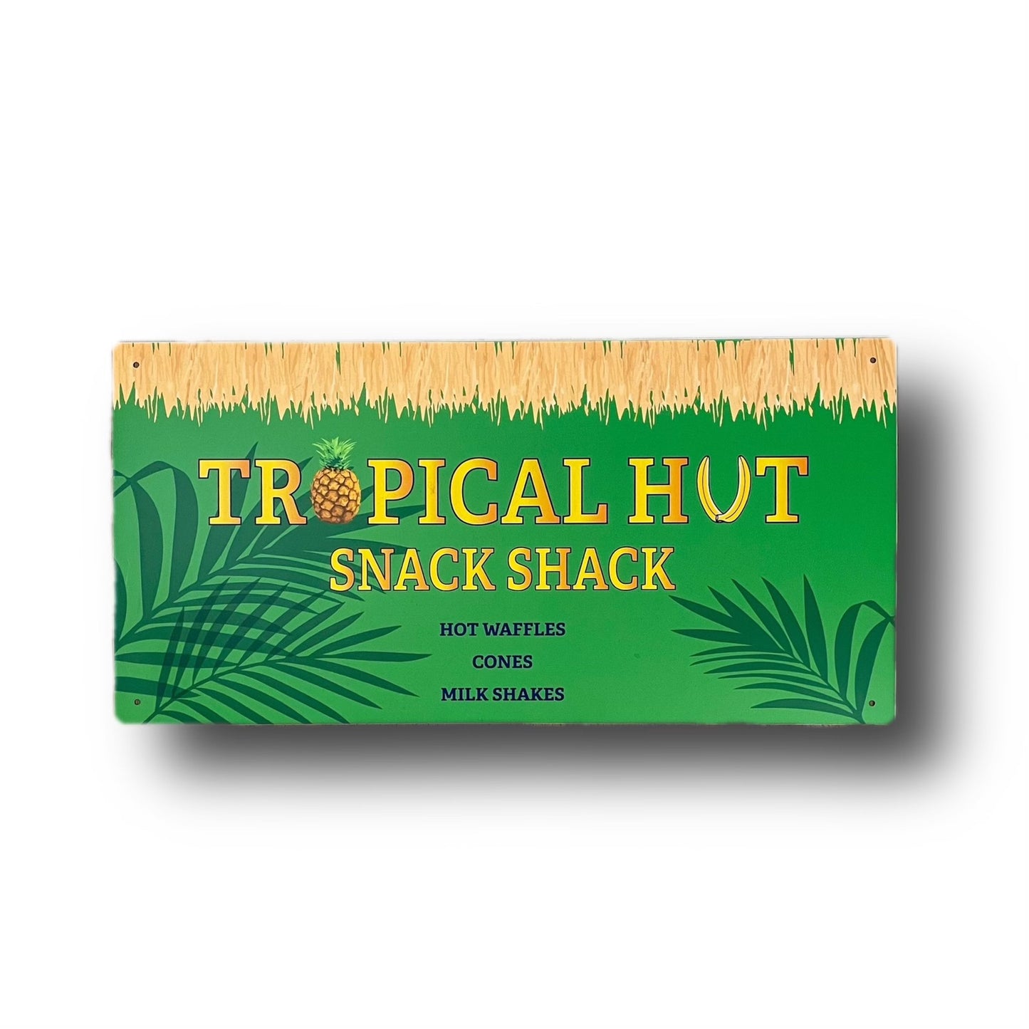 Tropical Hut Hotel Metal Sign