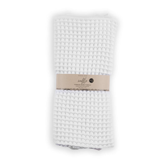 Waffle Hand Towels - White