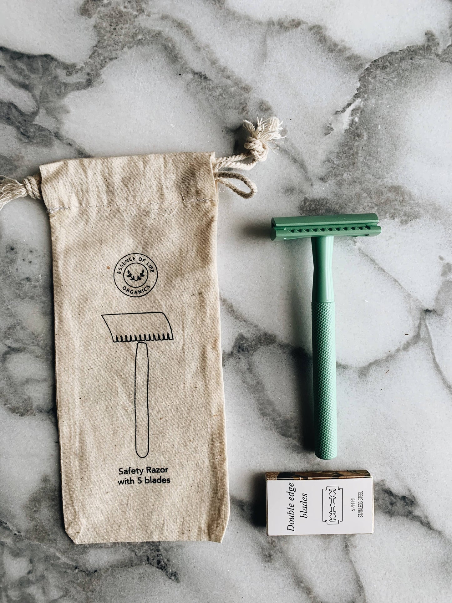 Plastic-free Safety Razor Starter Kit - Matte Teal