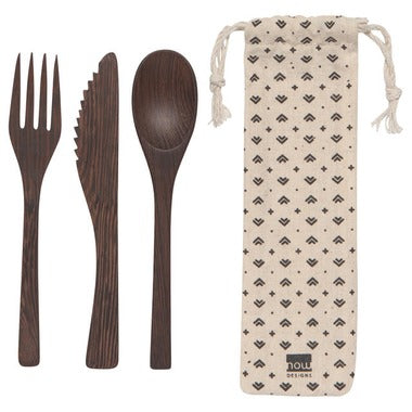 Ebony On The Go Cutlery Set