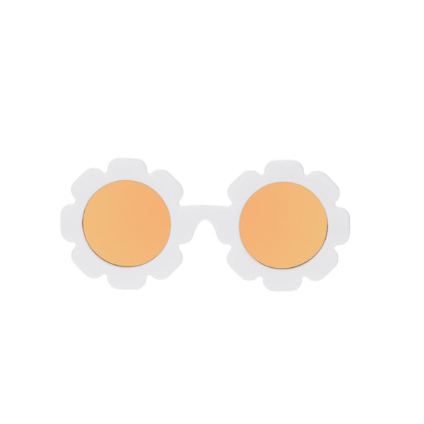 The Daisy - White Flowers with Gold Mirror Lenses