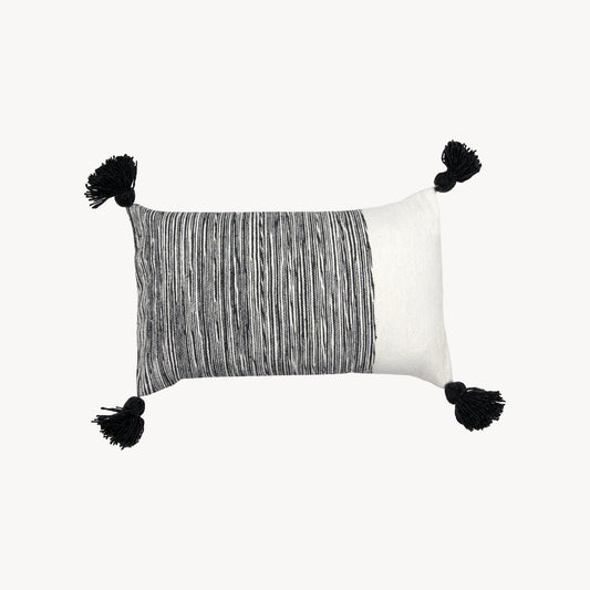 Dipped Charcoal Moroccan Pillow