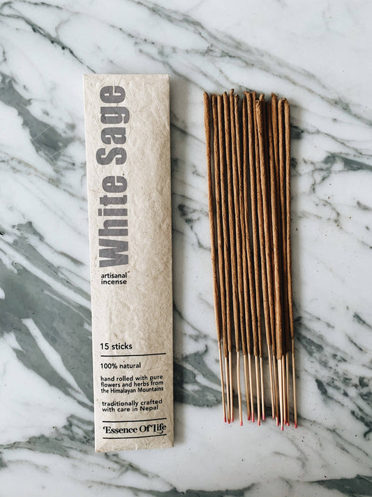 Handcrafted 100% Natural Artisanal incense - White Sage