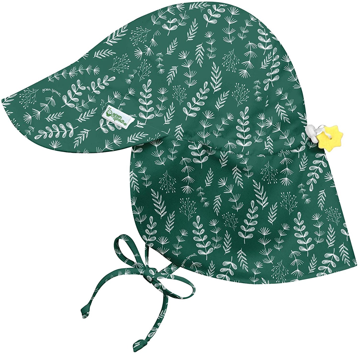 Flap Sun Protection Hat - Green Ferns