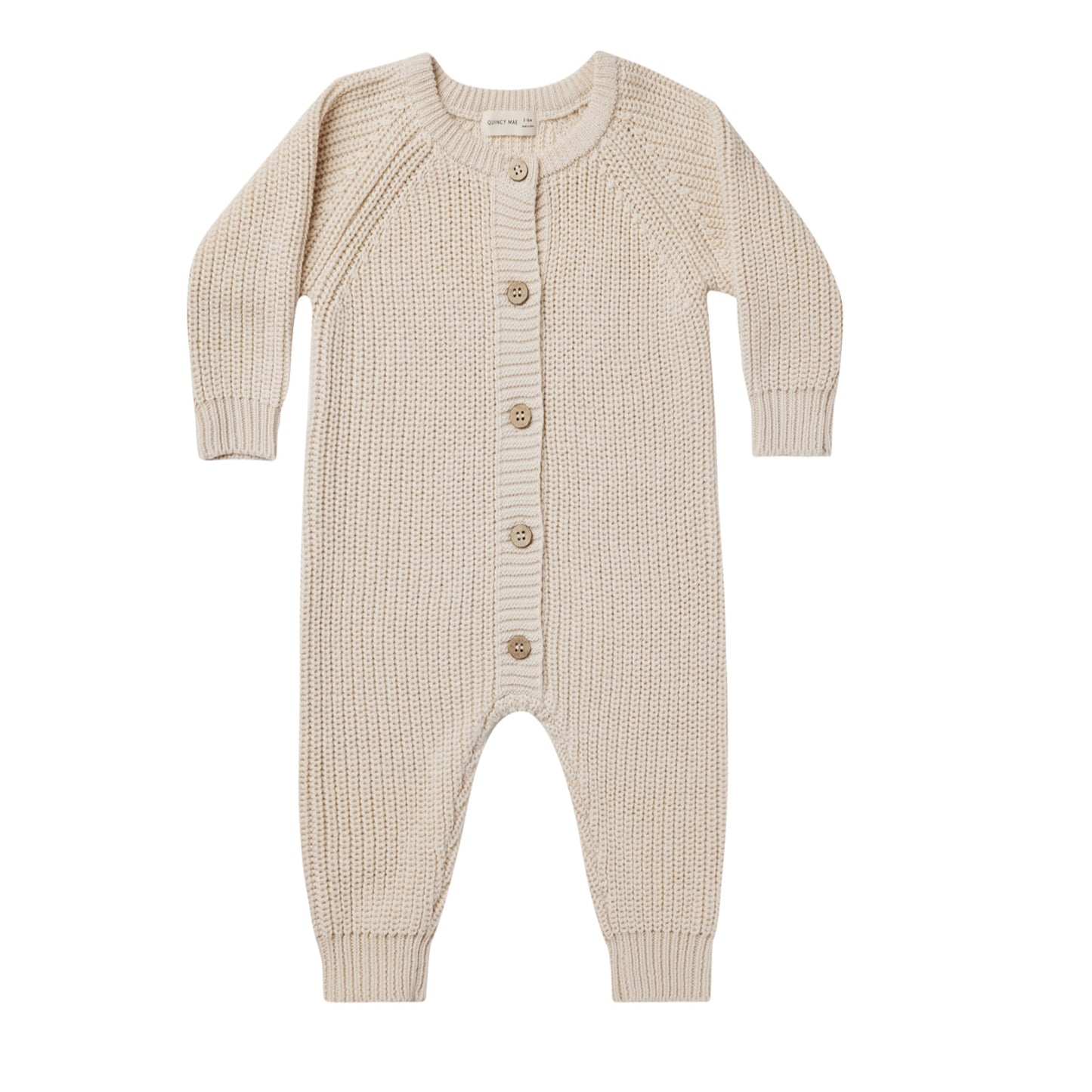 Chunky Knit Jumpsuit - Natural