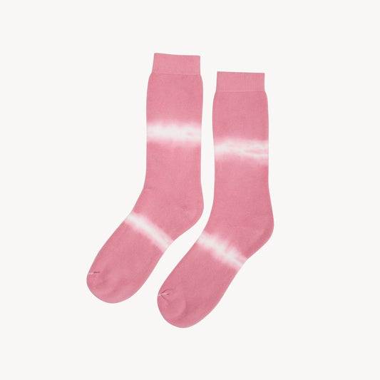 Pima Cotton Tie Dye Socks - Pink