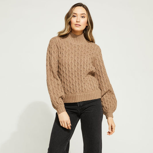 Renly Pullover Sweater - Heather Chestnut